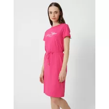 Vestido Con Cintura Ajustable Mujer Tommy Hilfiger Rosado