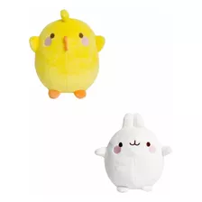 Dúo De Peluches Molang Y Piu Piu 14 Cm Llaveros