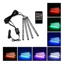 Luz Led Atmosfera Colorida Para Interior Carro Decoração 12v