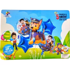 Globos Paw Patrol Metalizados 5 Unidades Cotillon Cumpleaños