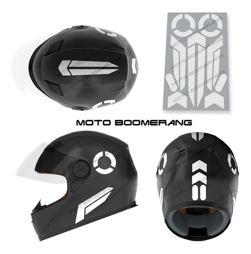 Calcomanas Reflejantes Para Casco De Moto Modelo Aviator Foto 9