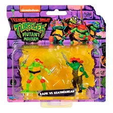 Muñecos Minis Tortugas Ninja X2 Raph Vs Leatherhead Febo