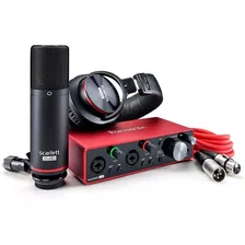 Interface Microfone Headphone Focusrite Scarlett 2i2 Studio