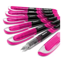 Zebra Fuente - Disposable Fountain Pen - Pink Ink - Pack Of