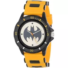 Batman Para Hombre Bat9065 amarillo Correa De Hule Reloj Ana