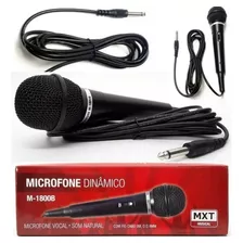 Microfone De Mão Dinâmico Com Cabo Integrado De 3 Metros - 