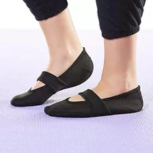 Nufoot Betsy Lou Zapatos Para Yoga, Casa - Negro - L