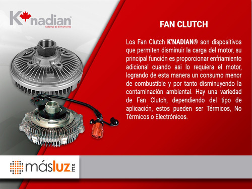 Fan Clutch 180.00 Mm Nissan Titan V8 5.6l 04/15 K-nadian Foto 5