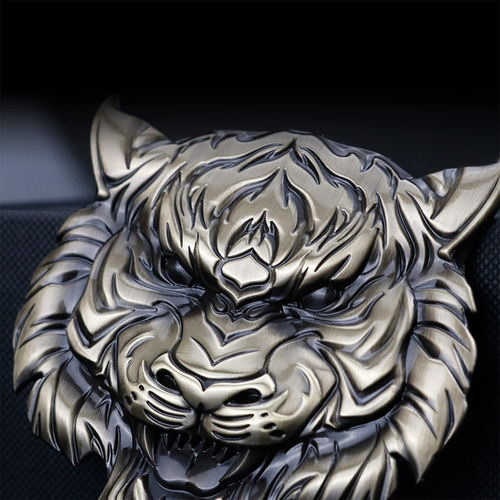 Emblema De Metal De Cara De Tigre, Emblema De Automovil, Dec Foto 3
