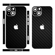 Skin iPhone 14 Decorativo Tipo Fibra De Carbono 2pzs