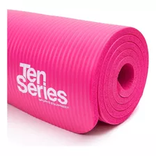 Mat De Yoga. Colchoneta De Entrenamiento Fucsia Ten Series Color Rosa