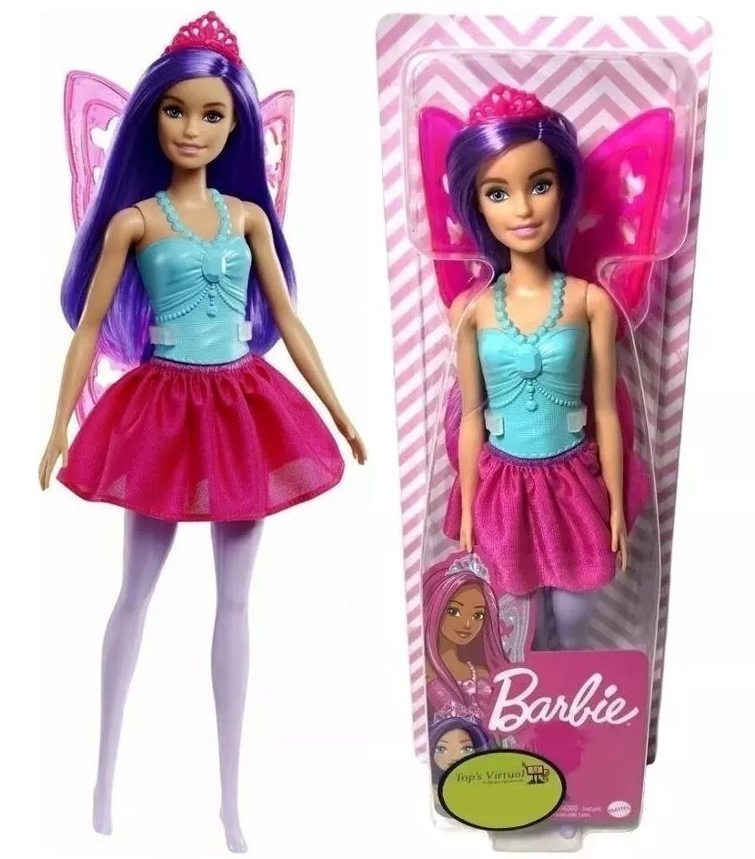 Barbie Antiga Fada Rosa Fantasia Asas Original Fairy Mattel