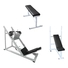 Leg Press 45º + Mesa De Supino + Banco Reto Academia !!!