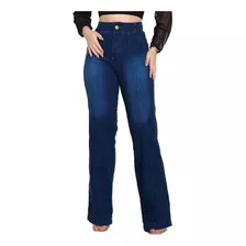 Calça Jeans Pantalona Feminina Wide Leg Blogueira Premium Nf