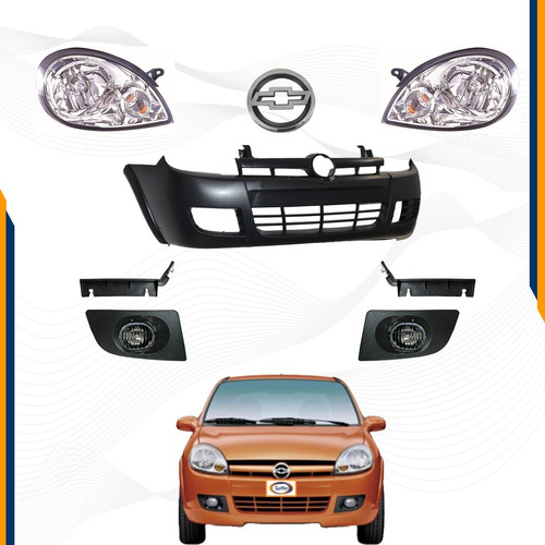 Paquete Chevy C2 04 - 08 Fascia Faros Niebla Guias Y Emblema Foto 2