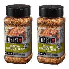 Pack 2 Sazonadores Weber Roasted Garlic And Herb 220g Usa