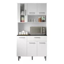  Mueble Cocina Kit Armario 5 Puertas 1 Cajón Compramas Color Blanco