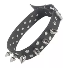 Gargantilha Choker Coleira Couro Com Spikes Rebite Rock Punk