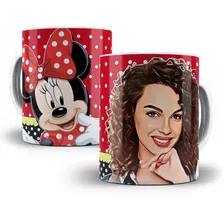 Caneca Minnie Mouse Com Sua Caricatura Personalizada