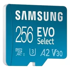 Microsd 256gb Samsung Evoselect+ 4k 130mb/s U3 A2 V30+adapta