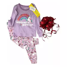 Ropa De Bebés / Pijama Lila Estampado De Unicornios De Niñas