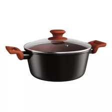 Caçarola Avulsa Antiaderente Panela Fogão Indução 24cm Cor Preto