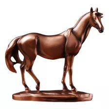 Escultura De Estatua De Caballo De Cobre Antiguo, Obra De