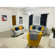 Hermoso Apartamento Amueblado De 3 Hab, Excelente Ubicacion