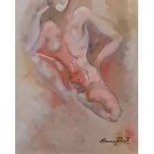 Cuadro Pintura Desnudo Mujer 