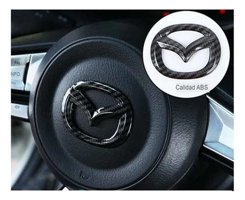 Cubierta Emblema Central Para Volante Mazda 3 Cx3 Cx5 Cx9 Foto 3