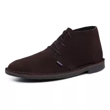 Bota Couro Camurça London Style Modelo Brithish Marrom