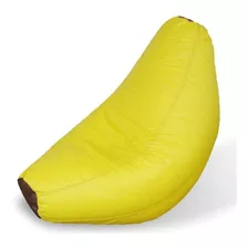Puff Infantil Banana Corino Amarelo