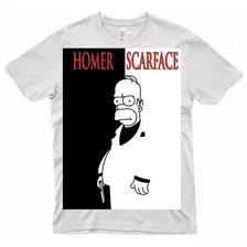 Poleras De Los Simpson 009(scarface)de Calidad Y Algodón100%