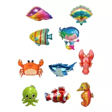 Pack Globos Animales Marinos X 10