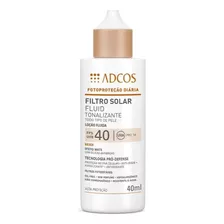 Filtro Solar Fluid Tonalizante Fps40 Adcos 40ml - Beige