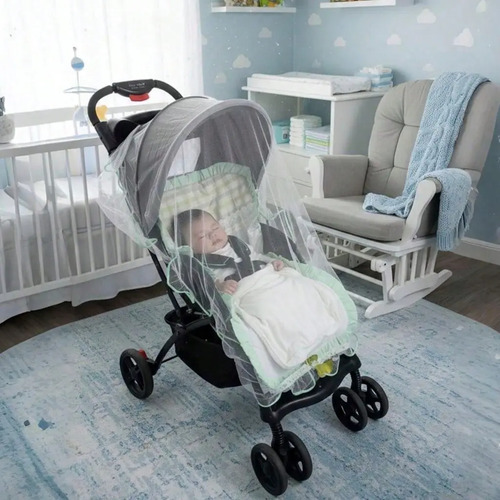 Mosquiteiro Para Carrinho De Bebê Universal Diversas Cores Cor Verde