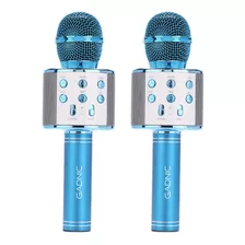 Set X2 Micrófono Gadnic Karaoke Recargable Inalambrico