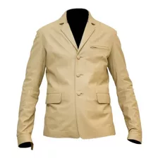 Blazer Saco Hombre Entallado Cuero Vacuno - Maybe -