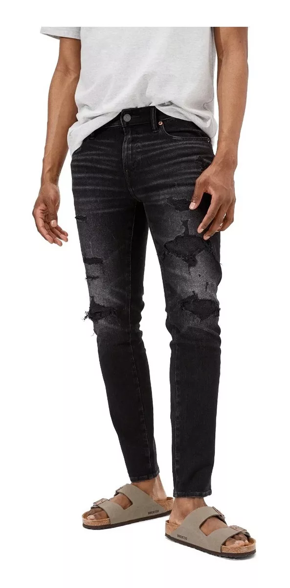 Jeans Airflex+ 360 Skinny Con Parches American Eagle Hombre