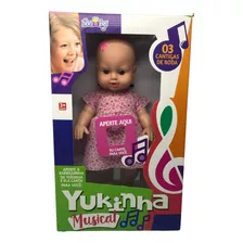 Boneca Que Canta 3 Cantigas Yukinha Brinquedo Roda Musical