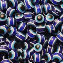 Miçanga Olho Grego Bolinha 8mm Azul Royal P/montar Bij-50pcs Comprimento 8 Mm Diâmetro 2 Mm