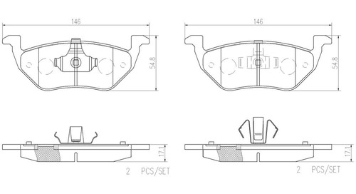 Set-4 Balatas Ceramica Traseras Tribute 3.0l V6 05 Al 06 Foto 2