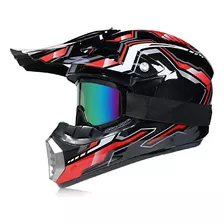 Casco Motocross Motocicleta Piloto Negro