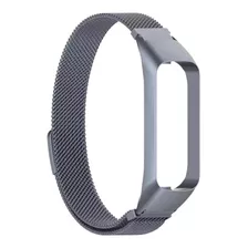 Pulseira Metal Aço Milanesa Para Galaxy Fit 2 Fit2 Sm-r220 Cor Grafite-chumbo