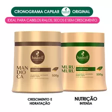 Kit Haskell Cronograma Capilar Másc 500g Mandioca+ Murumuru