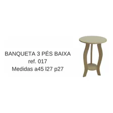 Banqueta 3 Pés Baixa