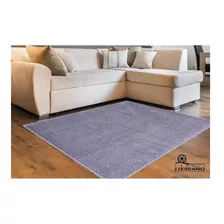 Tapete Felpudo Realce Liso Cinza 2,00x2,50 Comprimento 250 Cm Desenho Do Tecido Liso/cinza Largura 2 M