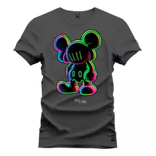 Camiseta Premium Algodão Neon Rato