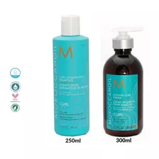 Kit Shampoo Capilar Rizos Y Crema Peinar Rulos Moroccanoil 