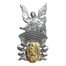 Medalla De San Cristóbal Ángel Guardián Clip Para Visera, Re